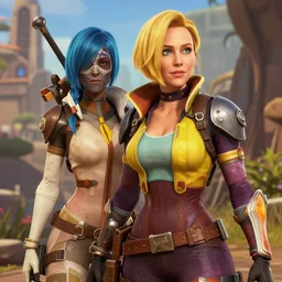 screenshot of borderlands, gillian anderson as mad moxxi, ( ( ( ( cosplay ) ) ) )