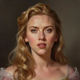 detailed portrait of scarlett johansson as princess bubblegum, beautiful, fantasy, intricate, elegant, highly detailed, digital painting, artstation, concept art, matte, sharp focus, illustration, art by aenaluck, artgerm and roberto ferri and greg rutkowski, epic fantasy, digital painting