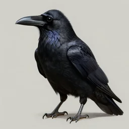 a detailed portrait of a black raven, by justin gerard and greg rutkowski, digital art, realistic painting, dnd, dungeons & dragons, character design, trending on artstation