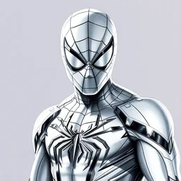 photorealistic. hyperdetailed. drawing. white suit. spider - man. by john romita jr.