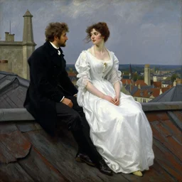 portrait david sees bathsheba on the rooftop by anders zorn, wonderful masterpiece by greg rutkowski, beautiful cinematic light, american romanticism by greg manchess, jessica rossier