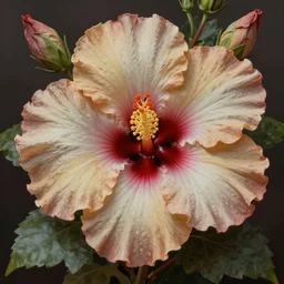 perfectly detailed hibiscus flowers!! full plant blessed by nature with ever - increasing physical mental perfection, symmetrical! intricate, sensual features, highly detailed, biblical divine holy perfection!! digital painting, artstation, concept art, smooth, sharp focus, illustration, art by artgerm and greg rutkowski and alphonse mucha