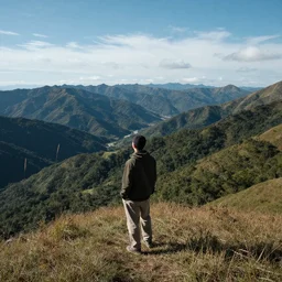 a character in a stunning landscape by basil gogos