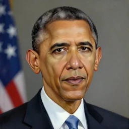 Barack Obama portrait, oil painting