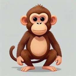 an illustration of amonkey, trending on artstation, central composition, very cartoon, shape focus, high detailed, by anton fadeev