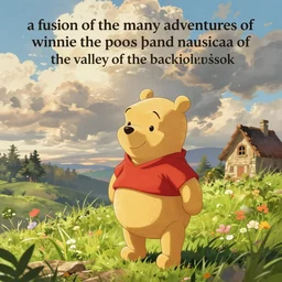“ a fusion of the many adventures of winnie the pooh background art and nausicaa of the valley of the wind background art ”