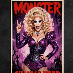 drag queen monster vintage horror movie poster