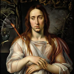 nicolas cage as a botticelli painting
