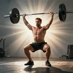 a man lifting weights, sport, epic, motivational, art
