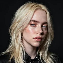 portrait of billie eilish by michal lisowski