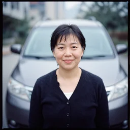 medium format photograph of toyota previa, ektachrome, hasselblad film shallow focus portrait, soft light photographed on expired color film,