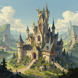 Donald trump, fantasy art landscape, fantasy city, fantasy kunst, fantasy castle, fantasy house, architecture mystery, artstation, house illustration