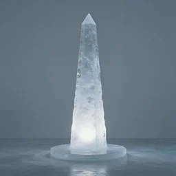 ice obelisk of the void, soft lights, dreamed by lynda benglis and benedick bana, 4 k, 8 k