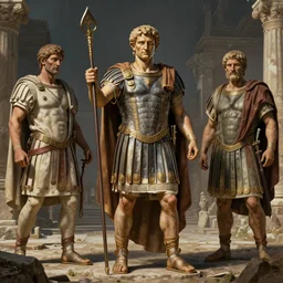 Reconstruction of the kingdom of Julius Caesar, roman historic works in brand new condition, not ruins, hyper-detailed, artstation trending, world renowned artists, historic artworks society, antique renewel, good contrast, realistic color ,cgsociety, by greg rutkowski, Deviantart