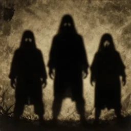 spooky photo of shadow monsters, vintage 1 9 3 0 s photo