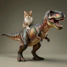 a cat fused with a trex