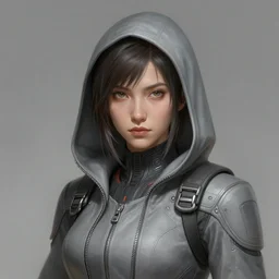 portrait of alyx vance wearing a gray hoodie, sci - fi, intricate, elegant, highly detailed, digital painting, artstation, concept art, smooth, sharp focus, illustration, by bartek fedyczak, erak note, tooth wu, neil richards, kan liu, siwoo kim, jisu choe