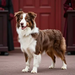 australian shepherd in the court of the crimson king