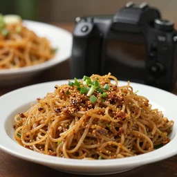 close - up focused dslr photograph of an malaysian dinner, 8 k, high detail, volumetric lighting, hyperrealism, aesthetically pleasing, studio lighting, trending