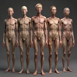 skinny frail hungry people, beksinski, wayne barlowe, very coherent symmetrical artwork, cinematic, hyper realism, high detail, octane render, 8 k