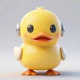 a face on detailed portrait cybernetic enhanced rubber ducky, 3 d unreal engine render