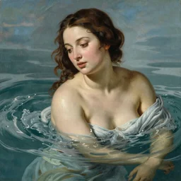 dream beautiful woman after a swim by caravaggio