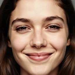 a candid extreme closeup portrait of an expressive face of a bored happy young woman by annie leibovitz