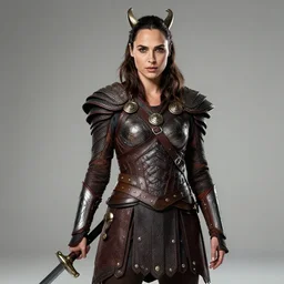 Gal Gadot Viking warrior. Realistic, photo studio, HDR, 8k, trending on artstation