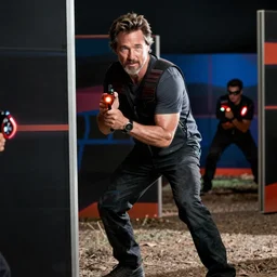 Matthew mcconaughey playing laser tag