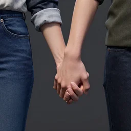 xray photoshoot of couple hand holding, high details, octane render, unreal engine