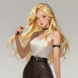 a  Hyung tae Kim concept art of female blond character on a render by the artist Hyung Tae Kim , Jiyun Chae, Joe Madureira, trending on Artstation Hyung tae Kim, artbook, Stanley Artgerm Lau, WLOP, Rossdraws