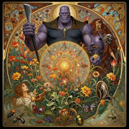 the platonic ideal of flowers, rotting, insects and praying of cletus kasady carnage thanos nazgul wild hunt doctor manhattan chtulu mandelbulb howl's moving castle mandala davinci heavy rain, d & d, fantasy, ego death, decay, dmt, psilocybin, art by artgerm and greg rutkowski and alphonse mucha