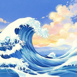 album cover art for summer waves over sea akihiko yoshida