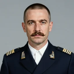 the famous pilot francesco baracca, with very small line shved mustaches, with a buzzcut, in regia areonautica's uniform, holding a lgbt + plushie, perfect face, made by a early century photographer