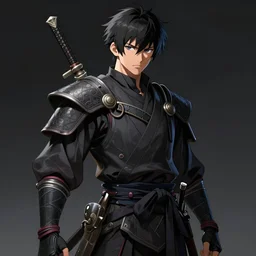 “ anime, full body, ninja warrior, a japanese male type, highly intricate detailed, light and shadow effects, intricate, highly detailed, digital painting, art station, concept art, smooth, sharp focus, illustration, advanced digital anime art, atmospheric lighting, detailed face, dark theme 8 k, hq ”