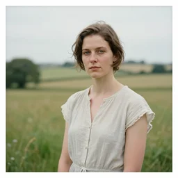 a photo of a woman at the english countryside by nina leen