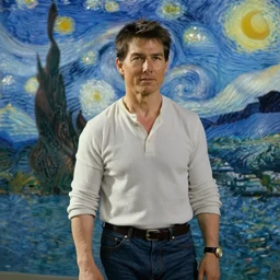Tom Cruise in a sea by Van Gogh