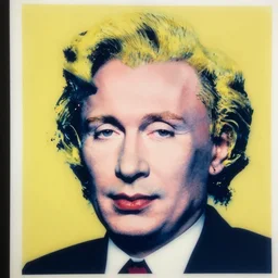 individual silk screen portrait of putin by andy warhol