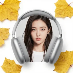 a portrait of an iPod Max with yellow leaves