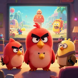 big chungus watching the angry birds movie