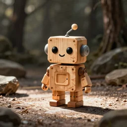 illustration artoys cute figurine wooden robots cgsociety artstation