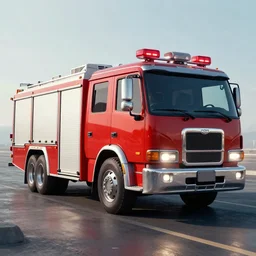 future dystopian commercial firetruck