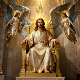 the lord sitting upon a throne, high and lifted up, and his train filled the temple. above it stood the seraphims : each one had six wings ; with twain he covered his face, and with twain he covered his feet, and with twain he did fly.