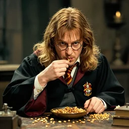 PS1 Hagrid messily eating beans