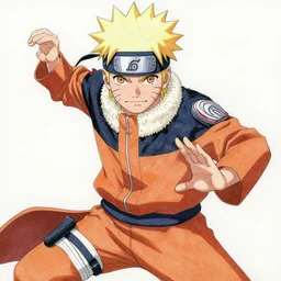 a detailed drawing of naruto by kentaro miura, featured on deviantart, official art, ambient occlusion, dynamic pose, high detailed, ultrafine detail