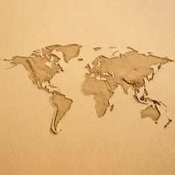 the world in sand art