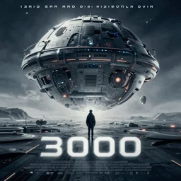 movie poster of a scifi film from year 3000