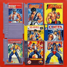 1 9 7 9 retro box art nes. commodore 6 4. street fighter 2 ryu. contra. artgerm. coherent. keith parkinson. oil on canvas