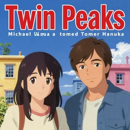 Twin Peaks poster artwork by Michael Whelan and Tomer Hanuka, of 1990s soap opera character poster, by Makoto Shinkai and thomas kinkade, Matte painting, trending on artstation and unreal engine