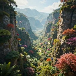 the most beautiful place in the earth, stunning visual landscape, cinematic lighting, ray tracing, colourful vegetation, intricate, hyper - detailed, hyper maximalist, 4 k unreal engine 5 render